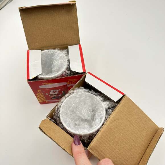 Brand NEW 1990s Christmas Mugs in Gift Box - Santa - Retro tacky - Picture 7 of 9